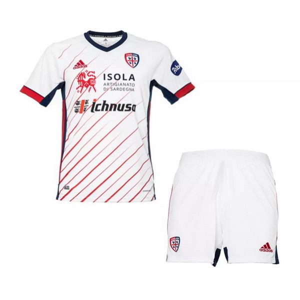 Camiseta Cagliari Calcio Segunda Equipación Niños 2020-2021 Blanco